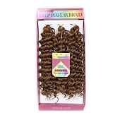 economico Capelli all&#039;uncinetto-Trecce per capelli a crochet Molto ondulata Trecce a scatola Biondo Borgogna Ramato Capelli sintetici 14 pollice Capelli intrecciati 3 pezzi / pacco