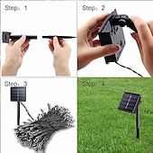 voordelige Zonne-lichtslingers-solar led string light outdoor lichtslingers 22m 200led 8 functie kerstverlichting outdoor waterdichte tuin gazon binnenplaats kerstversiering licht