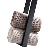 cheap Towel Bars-Towel Rail, Strong Self Adhesive Black Towel Holder Stainless Steel Wall Mounted