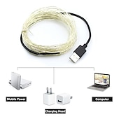 Недорогие Питание от USB-ул. дневные огни патрика 9 шт. 2 м 20 светодиодных гирлянд теплый белый белый красный гипсофилы светодиодные фонари открытый разрезной новый дизайн с питанием от usb лампа для украшения сада во дворе