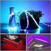 cheap Waterproof Strip Lights-LED Strip Lights 5 Meters Waterproof Flexible LED Light Strips 90x5050 RGB SMD LEDs IR 44 Key Controller with Installation Package and 12V Adapter Kit