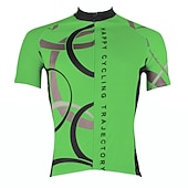 abordables Maillots pour hommes-Homme Maillot Velo Cyclisme Manche Courte Cyclisme Maillot Top avec 3 poches arrière VTT Vélo tout terrain Vélo Route Respirable Séchage rapide Résistant aux ultraviolets Zip frontal Blanche Jaune