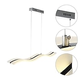 economico Luci a sospensione-lampada a sospensione a led 97cm 36w forma d&#039;onda acrilico moderna semplice lampada a sospensione con telecomando per sala studio ufficio sala da pranzo apparecchio di illuminazione