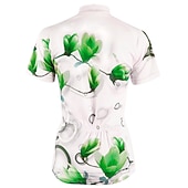 abordables Maillots de mujer-Mujer Maillot de Ciclismo Estampado Flores Botánica Flor Manga Corta Bicicleta Maillot Camiseta con 3 bolsillos traseros MTB Bicicleta Montaña Ciclismo Carretera Secado rápido Resistente a los UV
