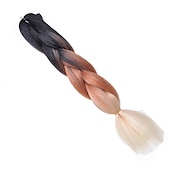 cheap Crochet Hair-Crochet Hair Braids Jumbo Box Braids Ombre Synthetic Hair 24 inch Braiding Hair 6pcs 3pcs 1pc