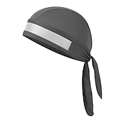 billiga Mössor, kepsar och snusnäsdukar-snabbt torr andningsbar bomull cykling löparhatt sol uv skydd pirat hatt sport huvudbonader bandana mössa under hjälm hatt skalle mössa motorcykel mössa (grå med reflekterande rand)