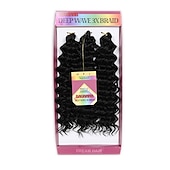 economico Capelli all&#039;uncinetto-Trecce per capelli a crochet Molto ondulata Trecce a scatola Biondo Borgogna Ramato Capelli sintetici 14 pollice Capelli intrecciati 3 pezzi / pacco