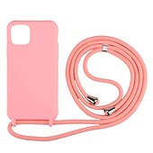 cheap Samsung Cases-Phone Case For Samsung Galaxy S24 S23 S22 S21 S20 Plus Ultra S25 Ultra Silicone Case with Adjustable  Neck Strap Kickstand Shockproof Solid Color Solid Colored TPU
