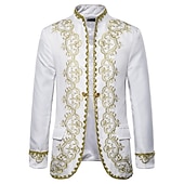 economico Cime-Elegante Vintage Vittoriano Cappotto Mascherata Abbigliamento esterno Principe Corrina vittoriana Gentiluomo Aristocratico Paillettes Vintage Ricamato Abito da ballo Costume Per uomo Capodanno