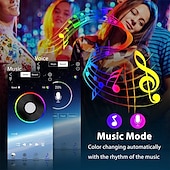 billiga WiFi och musikkontroll-5050 led strip lampor 10m smart rgb led light strip musik synk 300leds färgbyte ljus strips Bluetooth app kontroll med fjärrkontroll för sovrum rum tv party sovrum rum tv bakgrundsbelysning pc