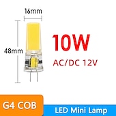 preiswerte LED Doppelsteckerlichter-10 Stück G4 3 W 450 lm COB 2508 LED-Bi-Pin-Glühbirne für Schrankbeleuchtung, Deckenleuchten, Wohnmobile, Boote, Außenbeleuchtung, entspricht 100 W Halogen, warmweiß, kaltweiß