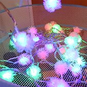 お買い得  電池式-エレガントなウェディング レセプション パーティー 10m ロマンチック タンポポ ストリング ライト 100 LED カントリー スタイル ウォーム ホワイト RGB ウォーム ハロウィン クリスマス パーティー 装飾 ガーデン ライト ウェディング 220-240V 1 セット