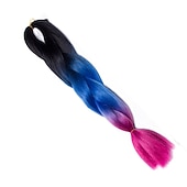 cheap Crochet Hair-Crochet Hair Braids Jumbo Box Braids Ombre Synthetic Hair 24 inch Braiding Hair 6pcs 3pcs 1pc