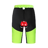 voordelige Heren Shorts, Panty&#039;s &amp; Broeken-WOSAWE Voor heren MTB shorts Wielrenshorts Fietsen Gewatteerde shorts MTB shorts Ruim Passend Bergracen Wegwielrennen Sport 3D-pad Fietsen Ademend Anatomisch ontwerp Zwart Groen Siliconen Kleding