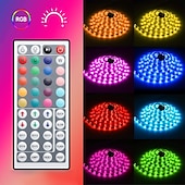 cheap Waterproof Strip Lights-20m 65FT LED RGB Light Strip SMD 5050 Waterproof IP65 Flexible with IR 44 Key Controller for TV Bedroom Party Home Decration 360LEDs 10mm 2x32.8FT