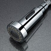 abordables Pommeaux de douche-Faucet Nozzle Multi-Function Silvery Replaceable Pull out Shower Spray Head ABS Plastic Material Adjustable to Spray and Centest Waterflow Mode