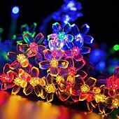 お買い得  電池式-エレガントなウェディングパーティーレセプション 10m 桜ストリングライト 電池式 80 LED 温白色/青 庭中庭の装飾用
