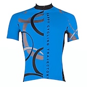 abordables Maillots pour hommes-Homme Maillot Velo Cyclisme Manche Courte Cyclisme Maillot Top avec 3 poches arrière VTT Vélo tout terrain Vélo Route Respirable Séchage rapide Résistant aux ultraviolets Zip frontal Blanche Jaune
