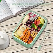Недорогие Хранение на кухне-ланч бокс бенто 1,1 л ланч бокс приготовление еды для детей дети взрослые с ложкой и вилкой прочные термостойкие герметичные материалы, не содержащие bpa и безопасные для пищевых продуктов