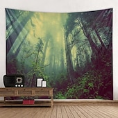 economico Arazzo della Foresta-Arazzo Da Parete Grande Stampato Con Foresta Naturale Arazzi Da Parete Bohémien Economici Da Appendere A Parete Con Mandala