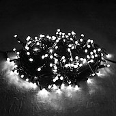 cheap Plug String Lights-LED String Lights 20m 66ft 200LED String Lights Warm White White Blue Waterproof Creative Cuttable Night Light Garden Yard Decoration Lamp for Christmas Tree Room Home Decoration