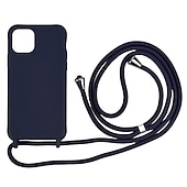 cheap Samsung Cases-Phone Case For Samsung Galaxy S24 S23 S22 S21 S20 Plus Ultra S25 Ultra Silicone Case with Adjustable  Neck Strap Kickstand Shockproof Solid Color Solid Colored TPU