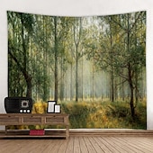 economico Arazzo della Foresta-Arazzo Da Parete Grande Stampato Con Foresta Naturale Arazzi Da Parete Bohémien Economici Da Appendere A Parete Con Mandala