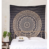 billiga Mandala Tapestry-mandala bohemisk stor vägg gobeläng konst dekor filt gardin hängande hem sovrum vardagsrum sovsal dekoration boho hippie psykedelisk blomma blomma lotus indisk