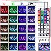 abordables Contrôle à distance-LOENDE 3x5M bandes lumineuses LED Ruban LED Flexibles Ensemble de Luminaires 900 LED 2835 SMD 8mm 1 set RGB Noël Nouvel An Créatif Découpable Décorative 12 V  Auto-Adhésives