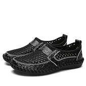 preiswerte Herrenpantoletten &amp; -slipper-Braune atmungsaktive Loafer aus Kunstleder für Herren - lässige Sommer-Schlupfschuhe mit perforiertem Design für Outdoor-Aktivitäten
