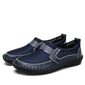 preiswerte Herrenpantoletten &amp; -slipper-Braune atmungsaktive Loafer aus Kunstleder für Herren - lässige Sommer-Schlupfschuhe mit perforiertem Design für Outdoor-Aktivitäten