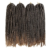 cheap Crochet Hair-Faux Locs Dreadlocks Nu Locs Box Braids Synthetic Hair Braiding Hair 24 roots / pack