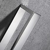 cheap Towel Bars-Towel Rail, Strong Self Adhesive Black Towel Holder Stainless Steel Wall Mounted