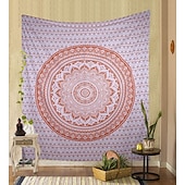 billiga Mandala Tapestry-mandala bohemisk stor vägg gobeläng konst dekor filt gardin hängande hem sovrum vardagsrum sovsal dekoration boho hippie psykedelisk blomma blomma lotus indisk