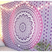 billiga Mandala Tapestry-mandala bohemisk stor vägg gobeläng konst dekor filt gardin hängande hem sovrum vardagsrum sovsal dekoration boho hippie psykedelisk blomma blomma lotus indisk