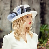 preiswerte Partyhut-Hüte Polyester-Eimerhut Strohhut Lässiger Urlaub mit Bowknot-Kopfbedeckung Kopfbedeckung