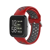 billige Fitbit klokkebånd-Klokkerem til Fitbit Versa 2 / Versa Lite / Versa SE / Versa Silikon Erstatning Stropp Myk Pustende Sportsrem Armbånd