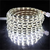 cheap Waterproof Strip Lights-3M SMD 5050 LED Strip light Waterproof 220V 5050 LED Strip Lights Diode Tape Holiday Decoration Lamp LED String Ribbon 60LEDs/M With EU Plug