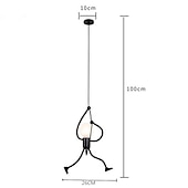 tanie Światła wysp-1-light 40cm retro blichtr wisiorek światła pojedynczy projekt amerykańska mała ironman lampa wisząca w stylu vintage dla restauracji kawiarnia biuro 40 w