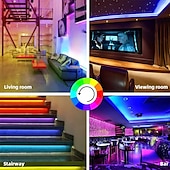 Недорогие Дистанционное управление-светодиодные ленты RGB 65.6ft -20m 32.8ft-10m ленточный свет smd5050 светодиодные ленты с пультом дистанционного управления с 44 клавишами ИК-пульт и источник питания 12v гибкое изменение цвета
