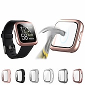 ieftine Carcase Smartwatch-Carcase Compatibil cu Fitbit Versa 2 Plastic / Sticlă Temperată Uita-te Capac