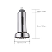 abordables Pommeaux de douche-Faucet Nozzle Multi-Function Silvery Replaceable Pull out Shower Spray Head ABS Plastic Material Adjustable to Spray and Centest Waterflow Mode