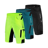 voordelige Heren Shorts, Panty&#039;s &amp; Broeken-WOSAWE Voor heren MTB shorts Wielrenshorts Fietsen Gewatteerde shorts MTB shorts Ruim Passend Bergracen Wegwielrennen Sport 3D-pad Fietsen Ademend Anatomisch ontwerp Zwart Groen Siliconen Kleding