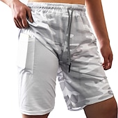 cheap Mens Active Shorts-Men&#039;s Sports Outdoor Athletic Breathable Quick Dry Moisture Wicking 2 in 1 with Phone Pocket Liner Solid Colored Activewear Dark Grey Black Stretchy