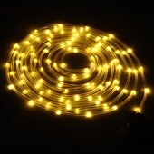 economico Strisce LED-10m 100 led involucro luci stringa impermeabili 8 modalità di controllo 1 set staffa di montaggio bianco caldo bianco rgbwarm impermeabile esterno solare luce del giardino luci alimentate a energia