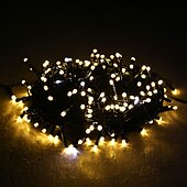cheap Plug String Lights-LED String Lights 20m 66ft 200LED String Lights Warm White White Blue Waterproof Creative Cuttable Night Light Garden Yard Decoration Lamp for Christmas Tree Room Home Decoration