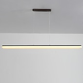 voordelige Lijnontwerp-led lineaire hanglamp modern zwart goud 100cm kantoor eetkamer kroonluchter geschilderde afwerkingen aluminium verstelbare hanglamp 110-120v 220-240v warm wit koud wit