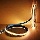 economico Strisce luminose a spina-zdm nuova dimmerazione continua 16,4 piedi 5 m striscia luminosa a led cob cri 80 60w corda luminosa a led luce flessibile adatta per illuminazione di fascia alta dc12v dc24v