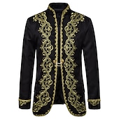 economico Cime-Elegante Vintage Vittoriano Cappotto Mascherata Abbigliamento esterno Principe Corrina vittoriana Gentiluomo Aristocratico Paillettes Vintage Ricamato Abito da ballo Costume Per uomo Capodanno