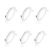cheap LED Recessed Lights-6pcs 4pcs LED Ultra thin Downlight lamp 6W led ceiling Recessed Grid Downlight Slim Round Panel light